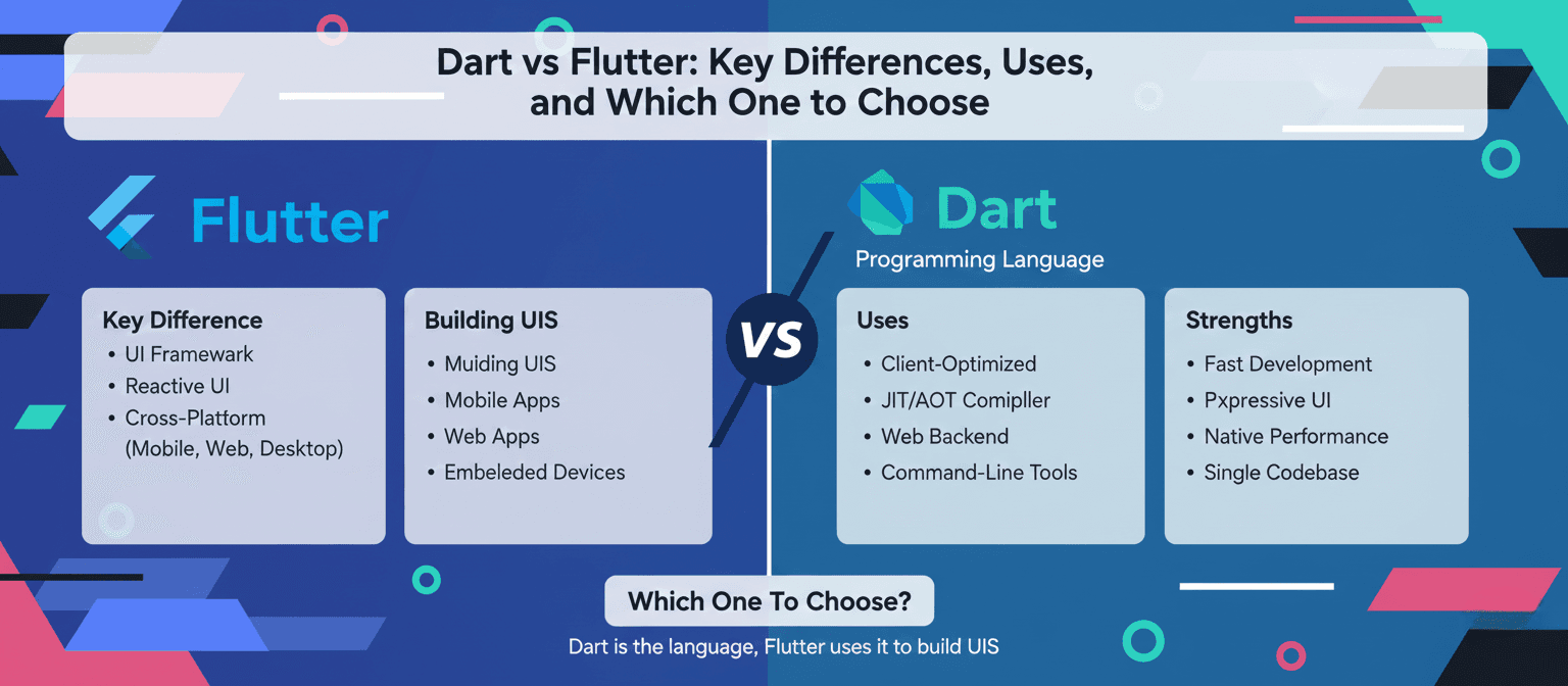 Dart vs Flutter: Key Differences, Uses, and Which One to Choose